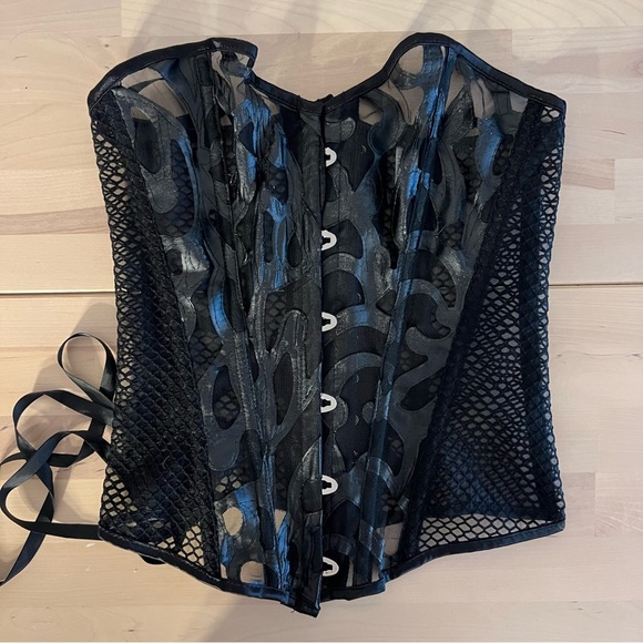 Other - Black lace sexy corset top size small goth, grunge